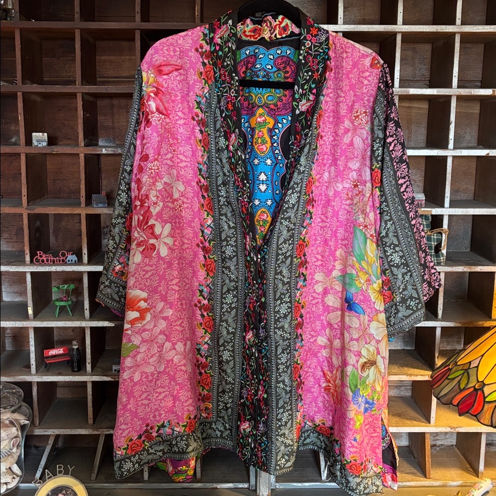 Johnny Was SOLD OUT Rose Spark Yena Kimono - Picture 5 of 7